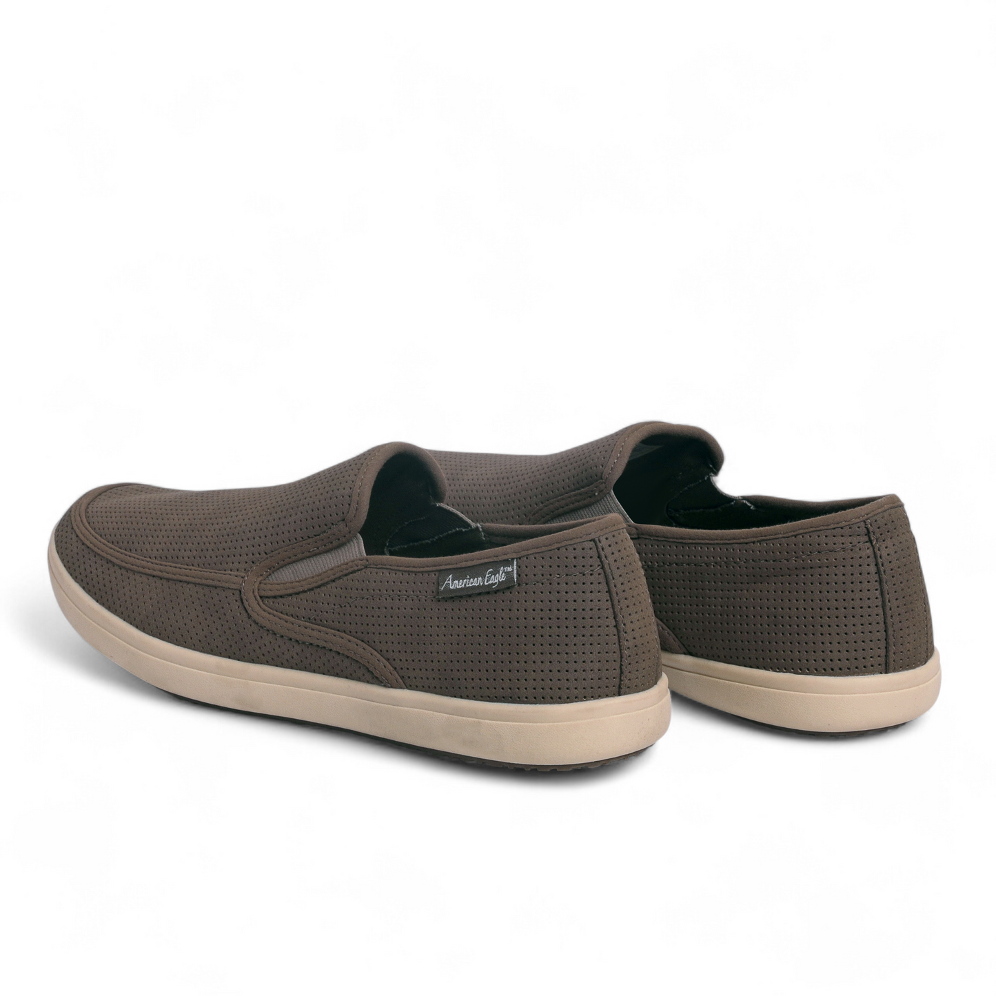 Men’s Perforated Slip-On Casual Shoes – Lightweight & Everyday Comfort - IN - in Brown