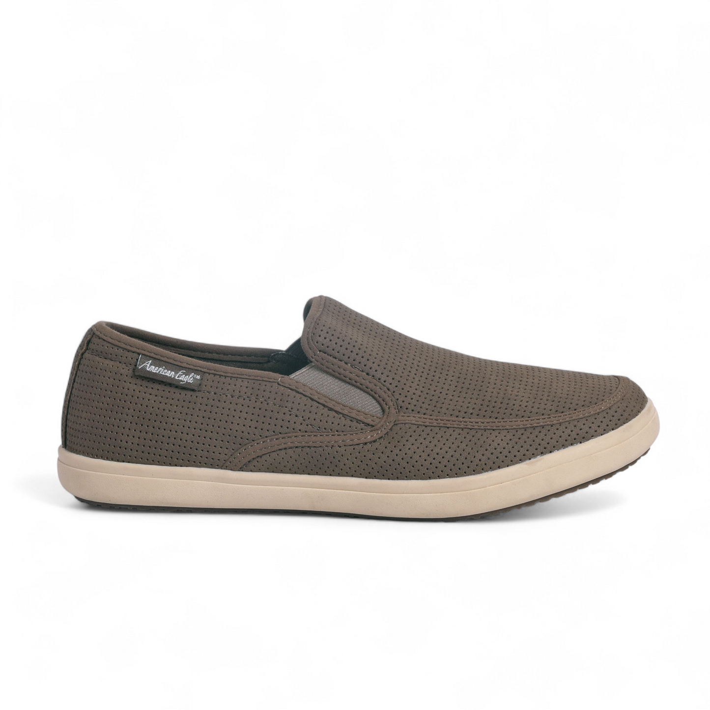 Men’s Perforated Slip-On Casual Shoes – Lightweight & Everyday Comfort - IN - in Brown