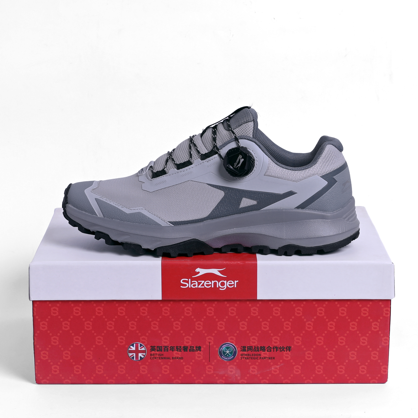 Slazenger Dial-Fit Sneakers – Quick Fit System & Everyday Comfort - NGR - in Grey