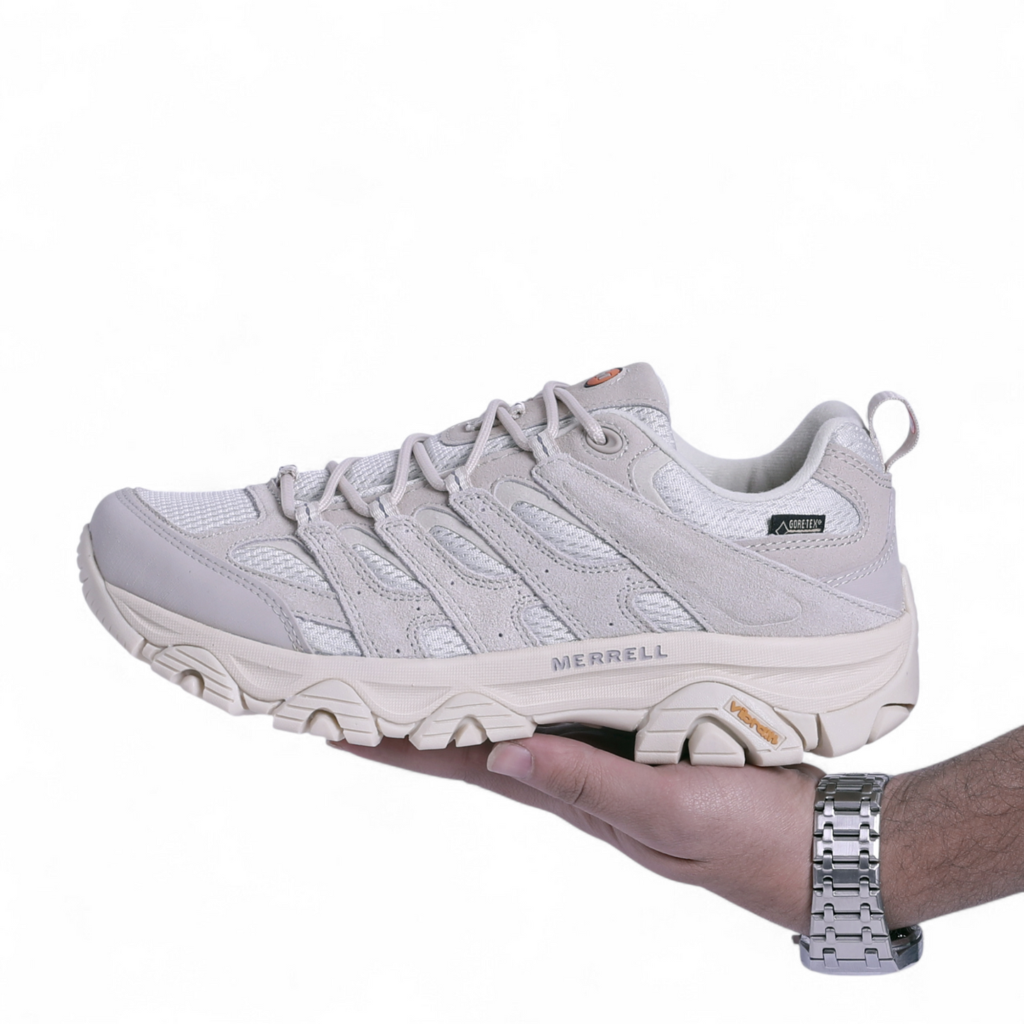 Merrell Moab 3 Gore-Tex - Rugged Performance, All-Day Comfort - ME - in Light Grey