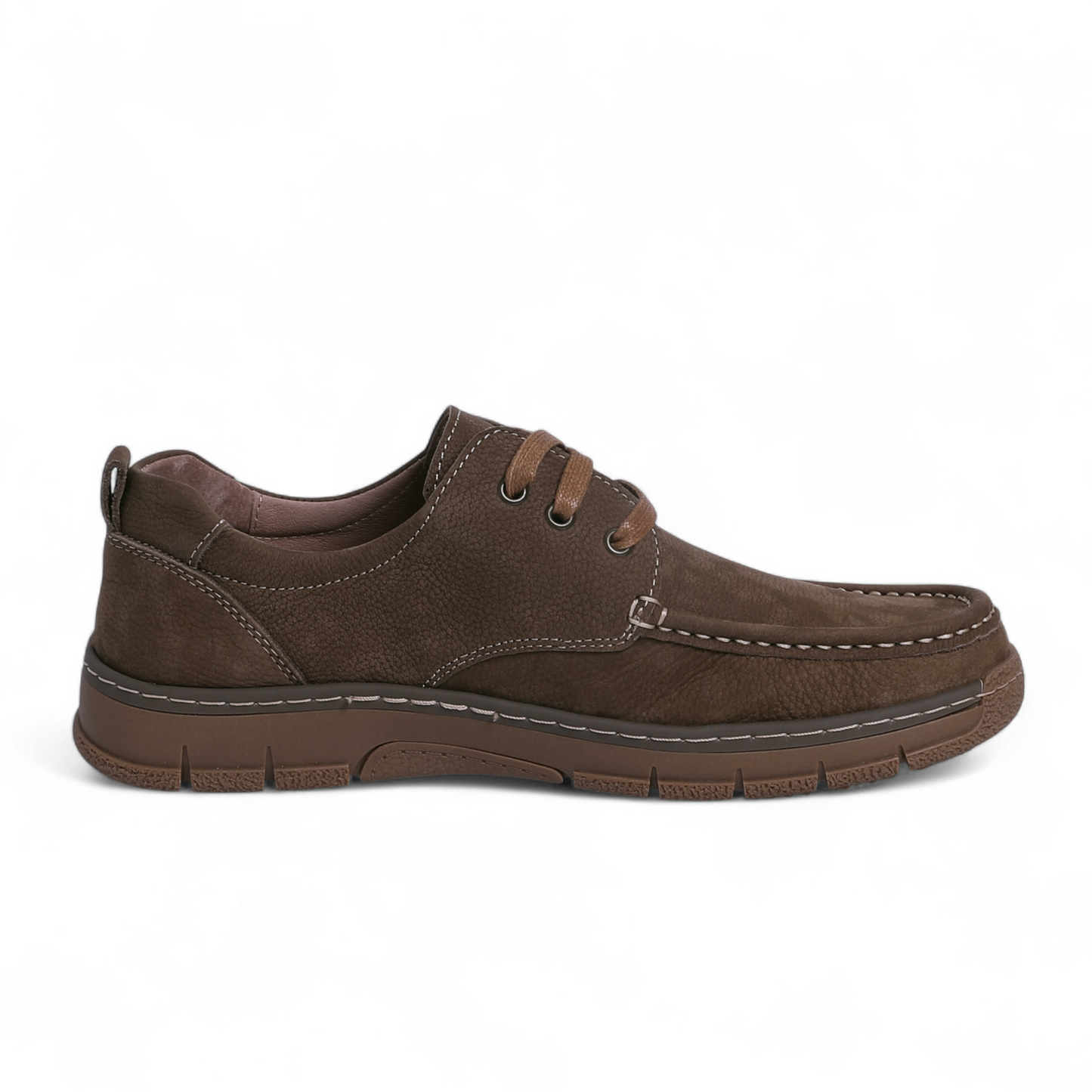Clarks-Inspired Casual Leather Shoes – Classic Comfort & Timeless Style - AKS - in Brown