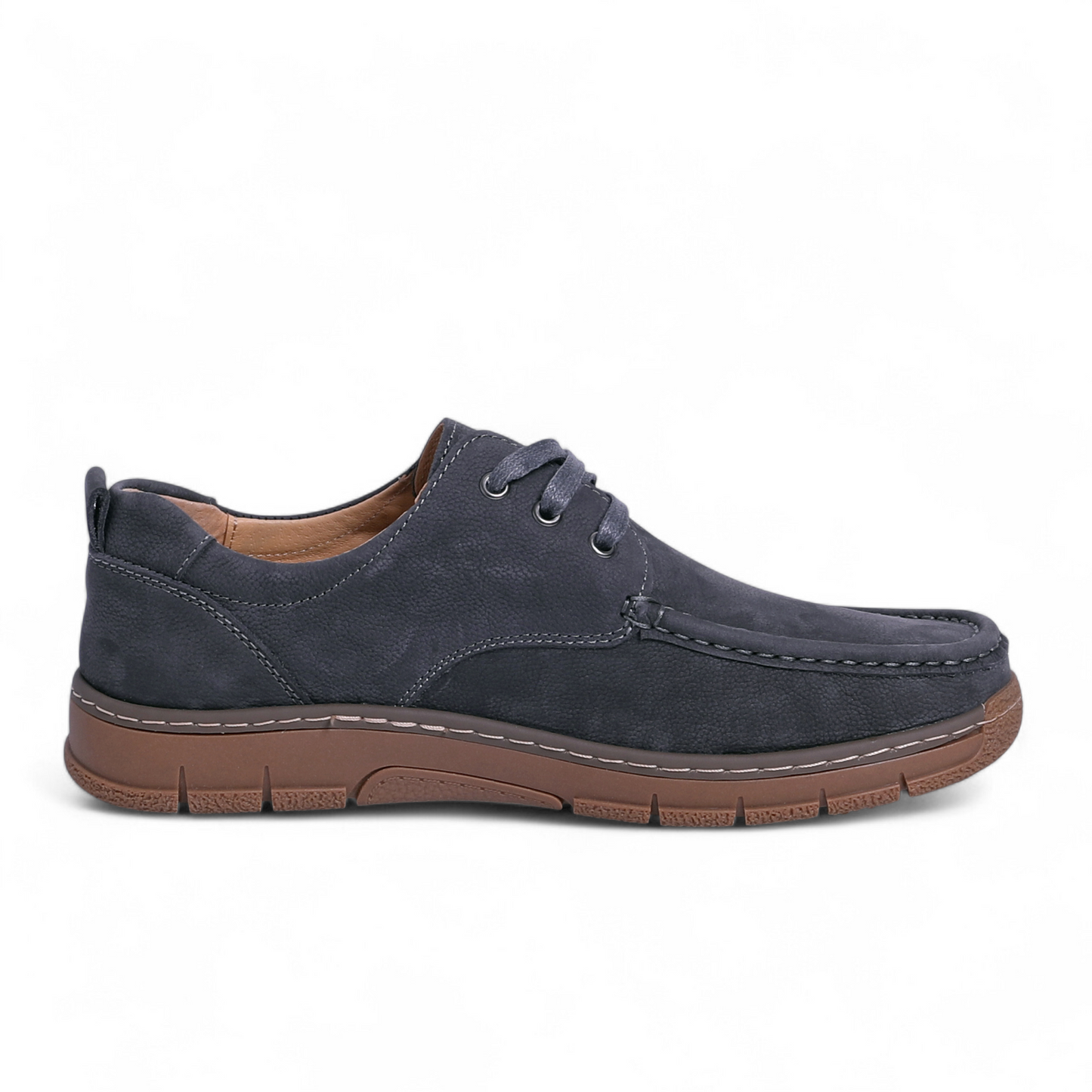 Clarks-Inspired Casual Leather Shoes – Classic Comfort & Timeless Style - AKS - in Grey
