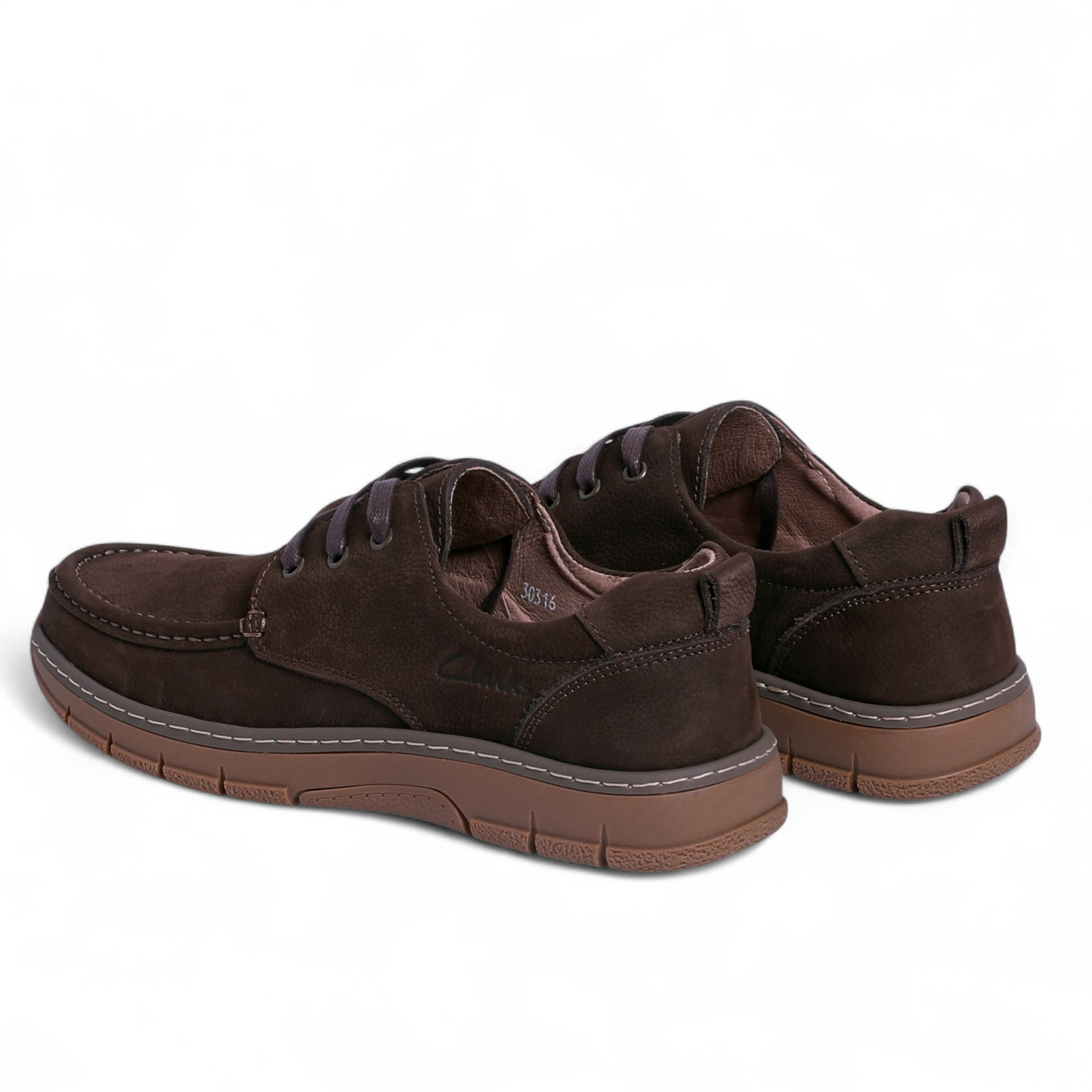 Clarks-Inspired Casual Leather Shoes – Classic Comfort & Timeless Style - AKS - in Brown