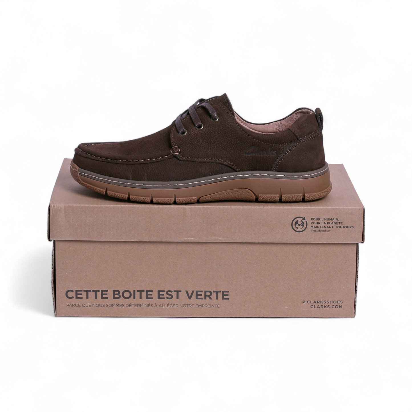 Clarks-Inspired Casual Leather Shoes – Classic Comfort & Timeless Style - AKS - in Brown