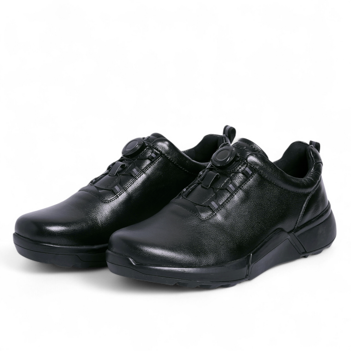 Clarks-Inspired Leather Dial-Fit Shoes – Smart Comfort with Easy Control - CLA - in Black
