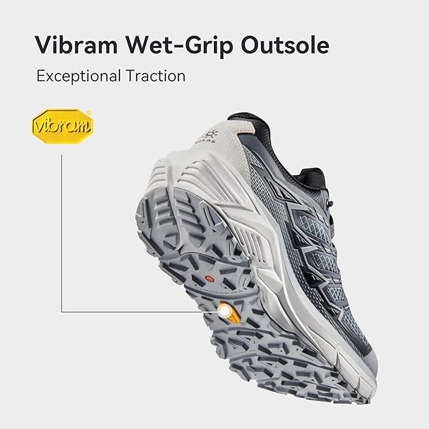 KAILAS Men’s Expedition MAX FLT – Cushioned, Waterproof Trail & Hiking Shoes - CM - in Grey