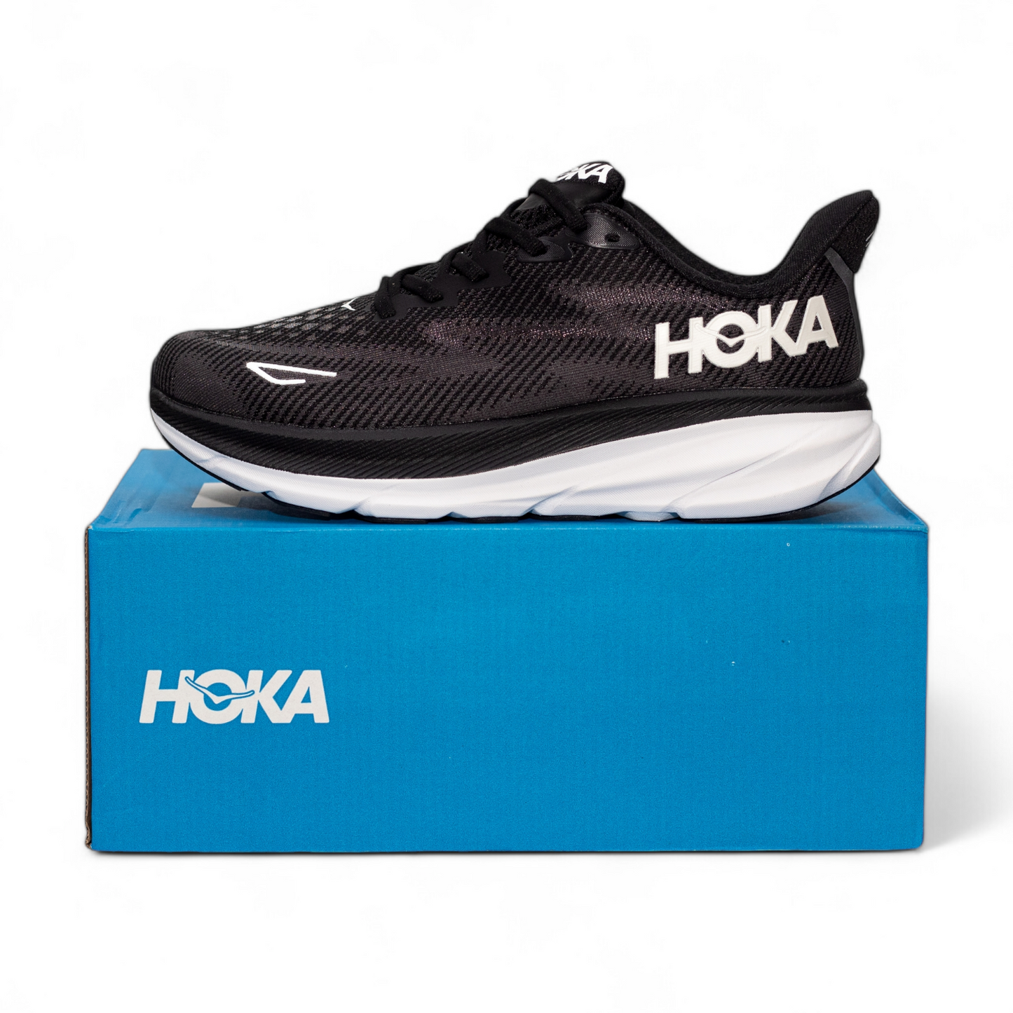 Hoka clifton 9 running shoes HK - in black
