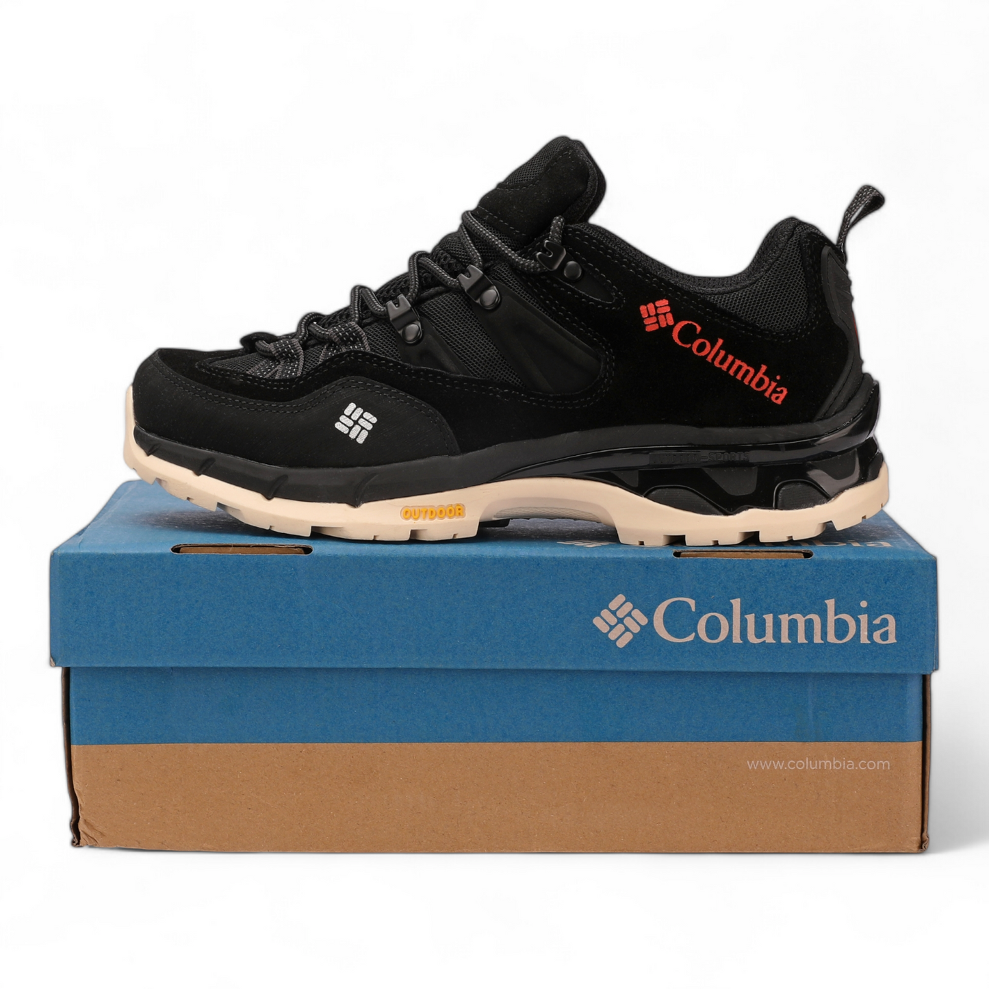 Columbia Leather Outdoor Sneakers TI - in black