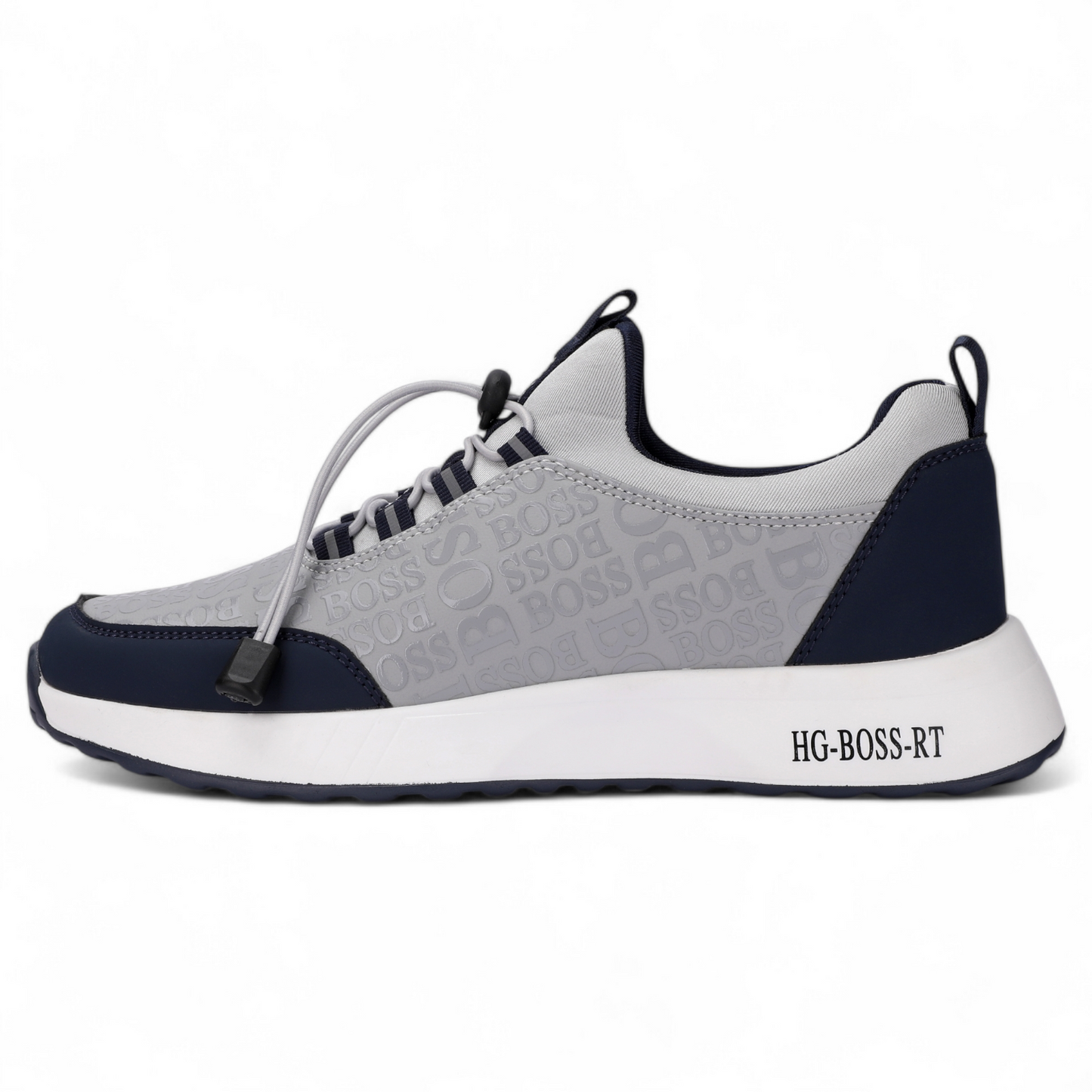 Boss men's casual sneakers KL - in grey×navy