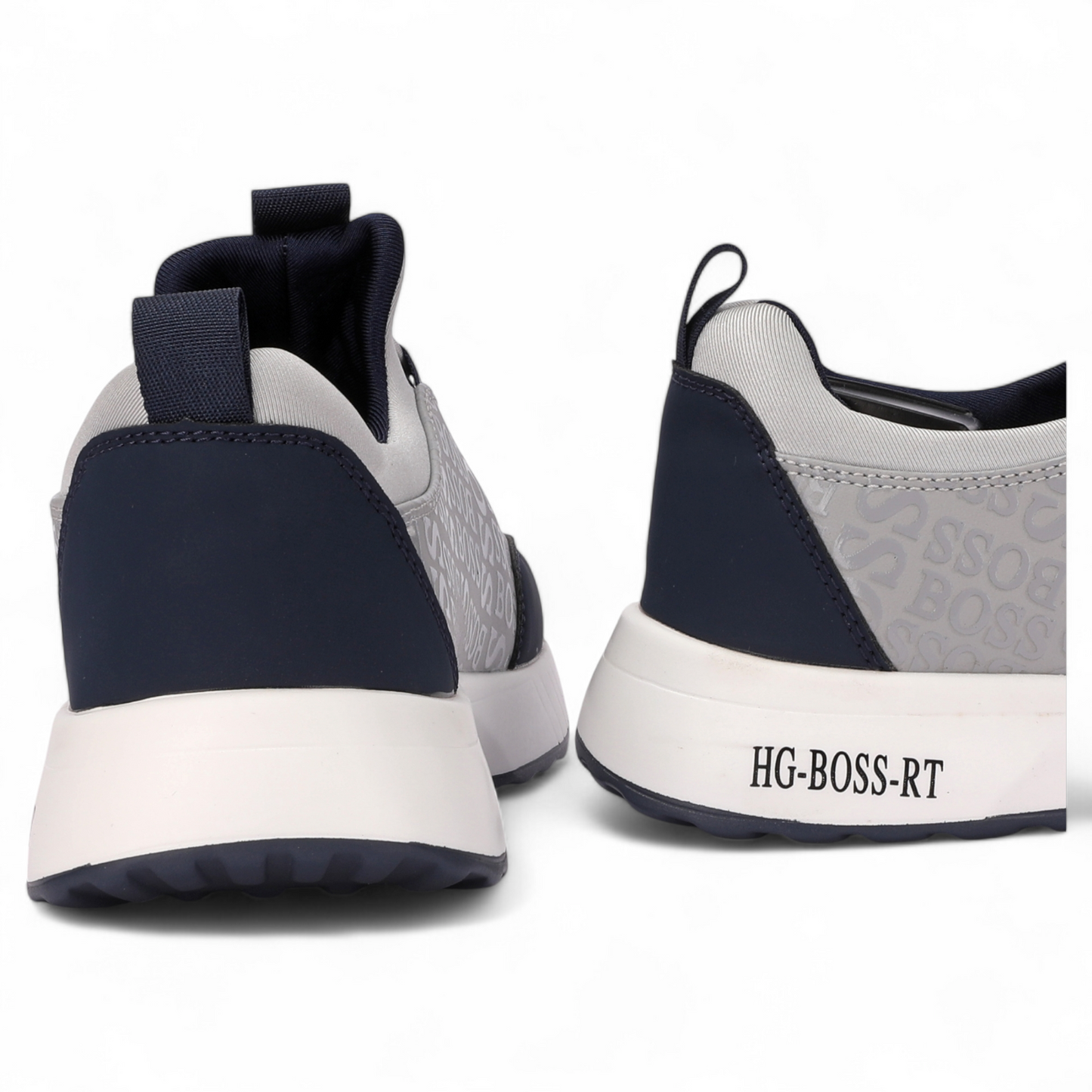 Boss men's casual sneakers KL - in grey×navy