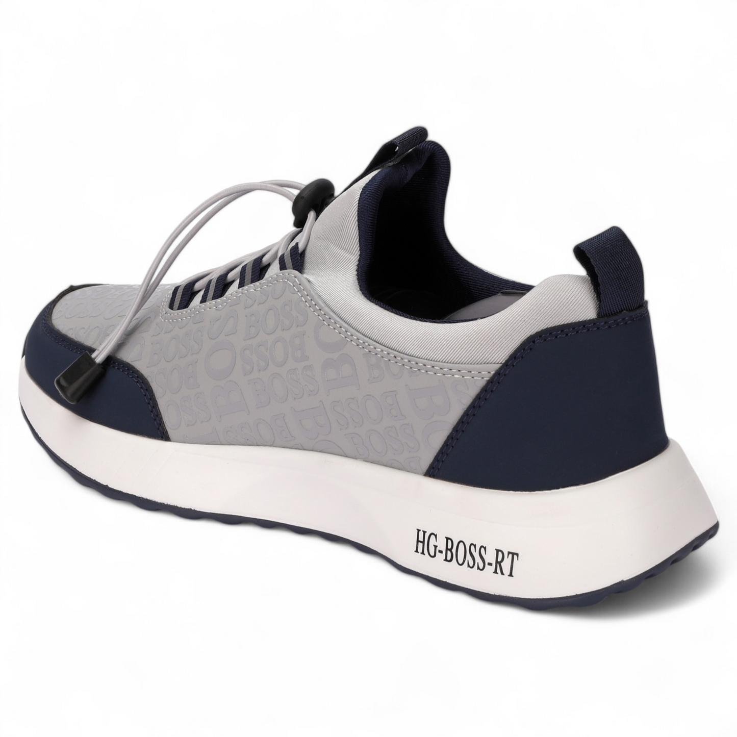 Boss men's casual sneakers KL - in grey×navy