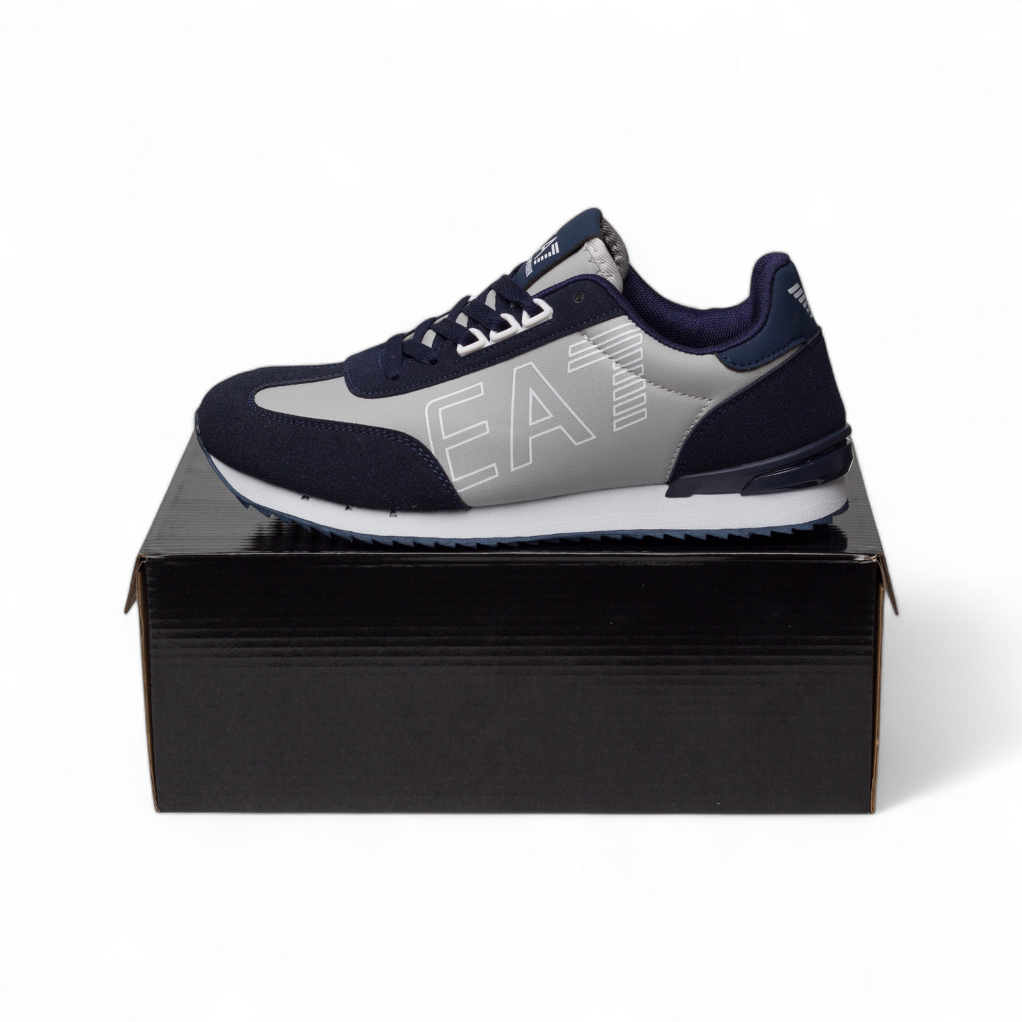 Emporio Armani men's casual sneakers EA - in grey×navy