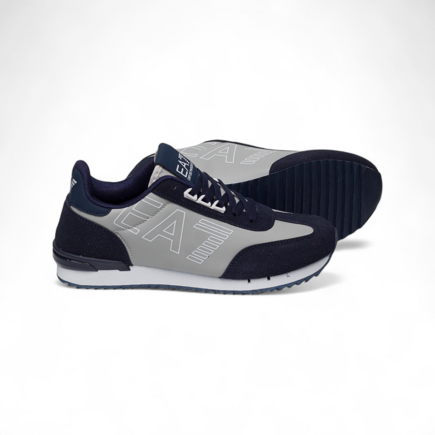 Emporio Armani men's casual sneakers EA - in grey×navy