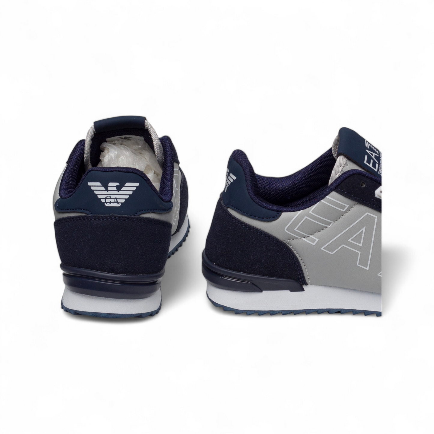 Emporio Armani men's casual sneakers EA - in grey×navy