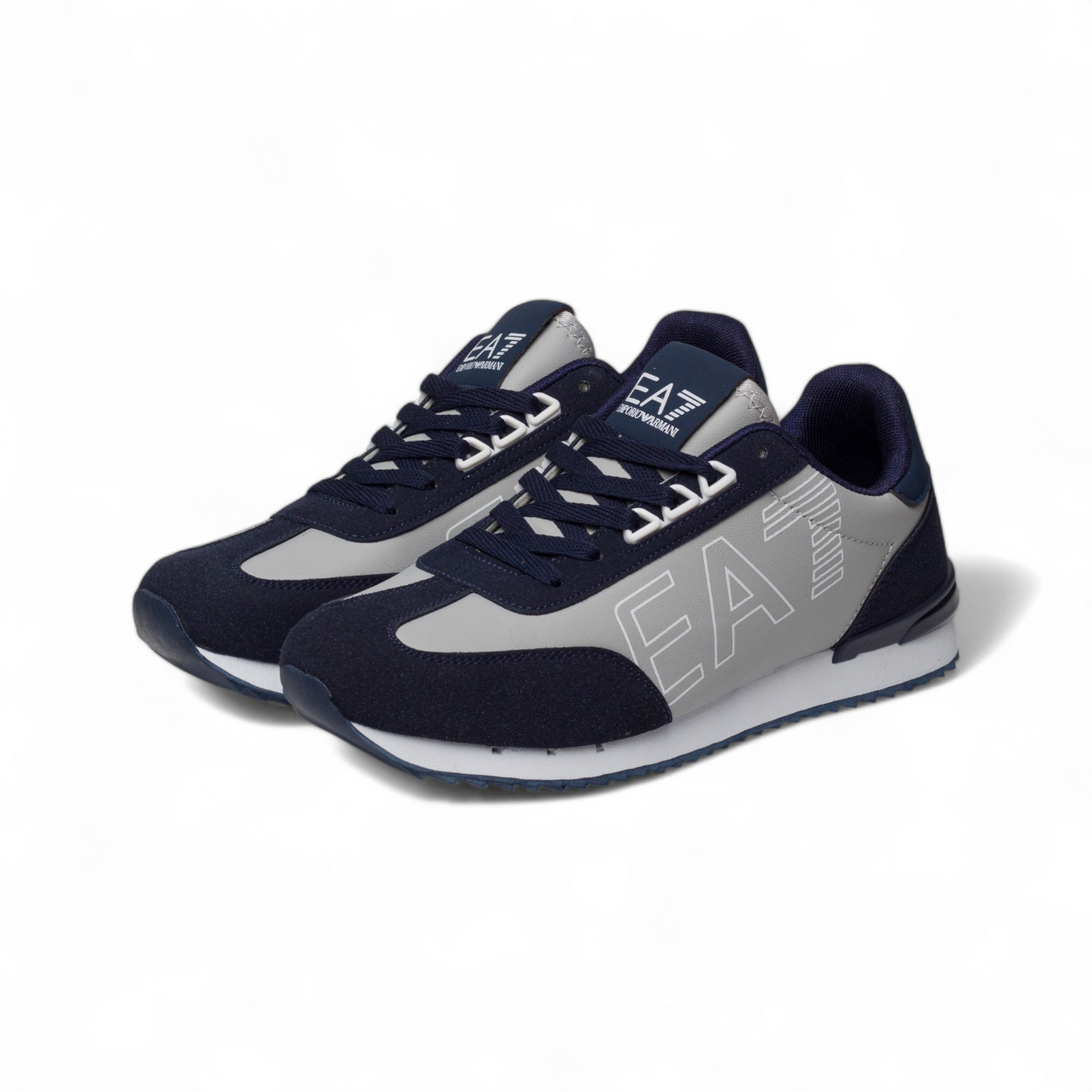 Emporio Armani men's casual sneakers EA - in grey×navy