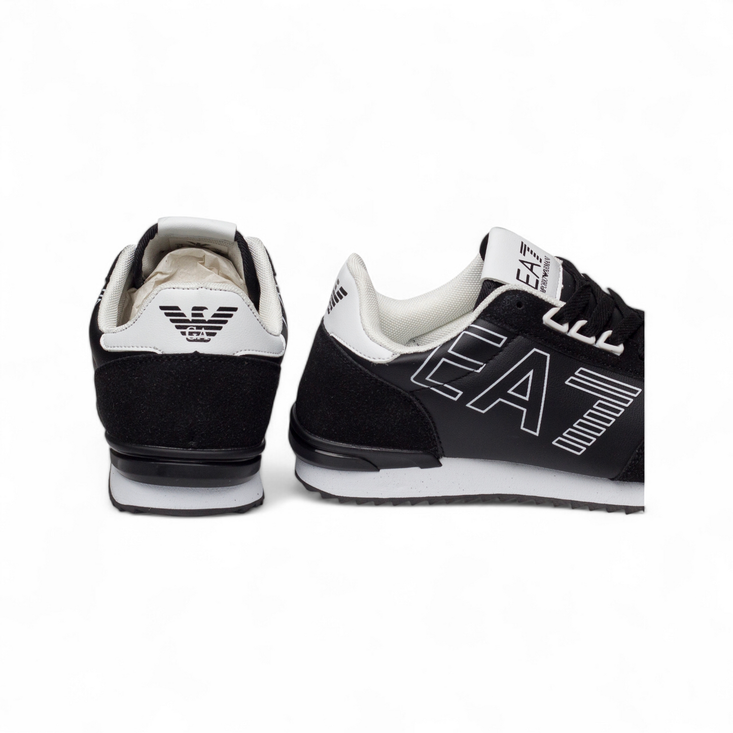 Emporio Armani men's casual sneakers EA - in Black
