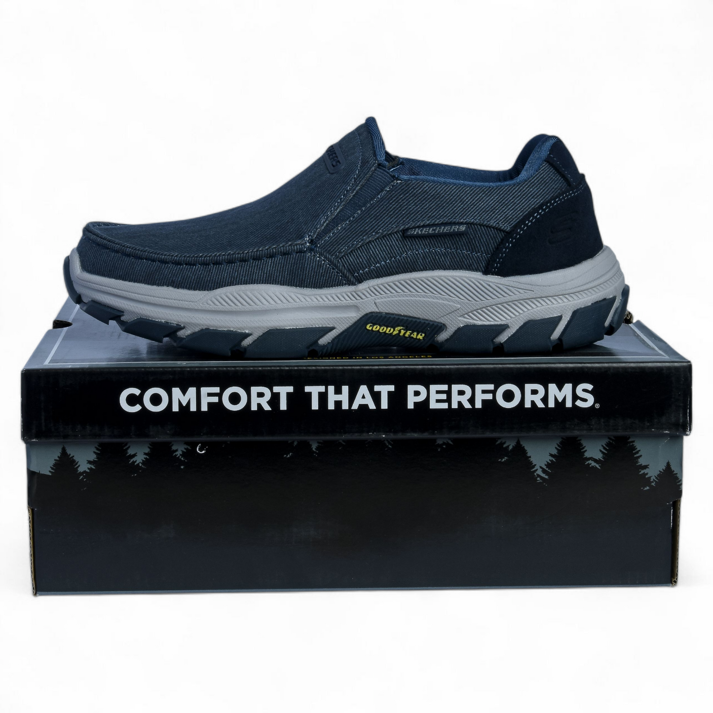 Skechers Relaxed Fit Segment 2.0 Brogden with Goodyear Sole BR - in Navy