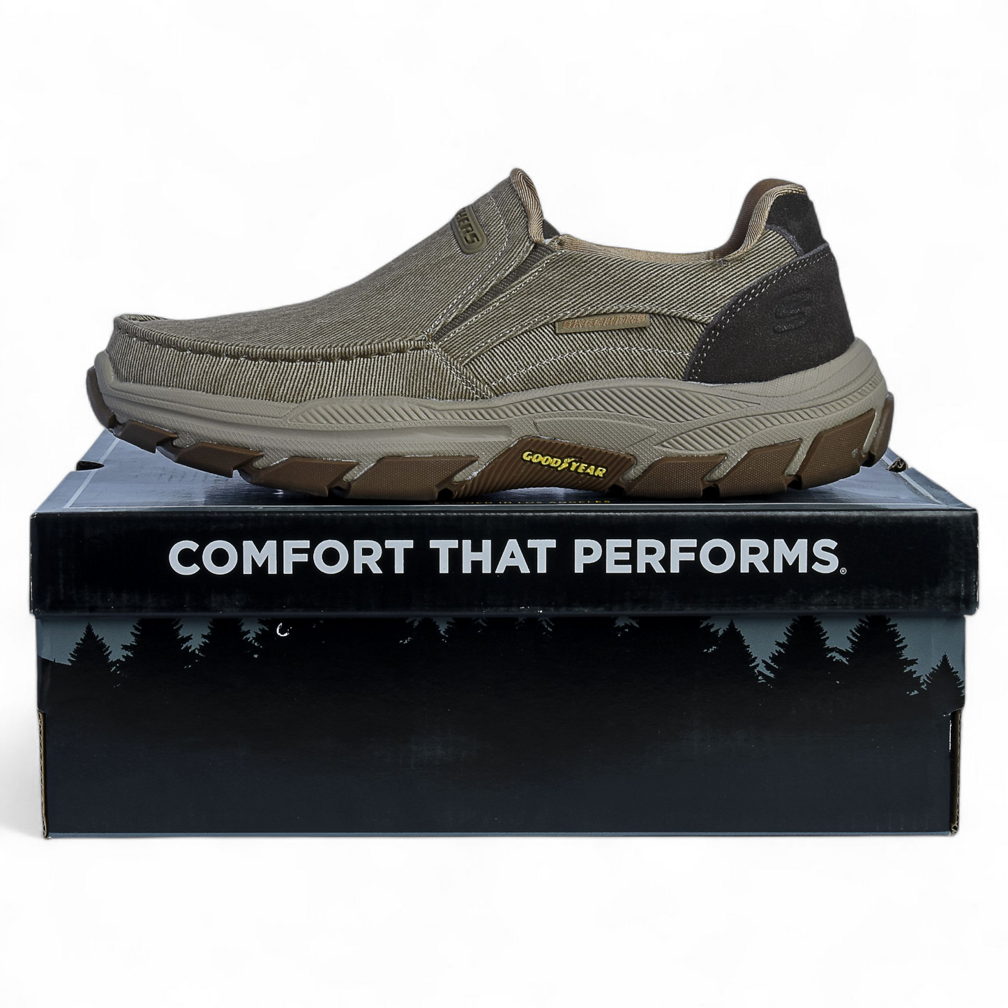 Skechers Relaxed Fit Segment 2.0 Brogden with Goodyear Sole BR - in Beige