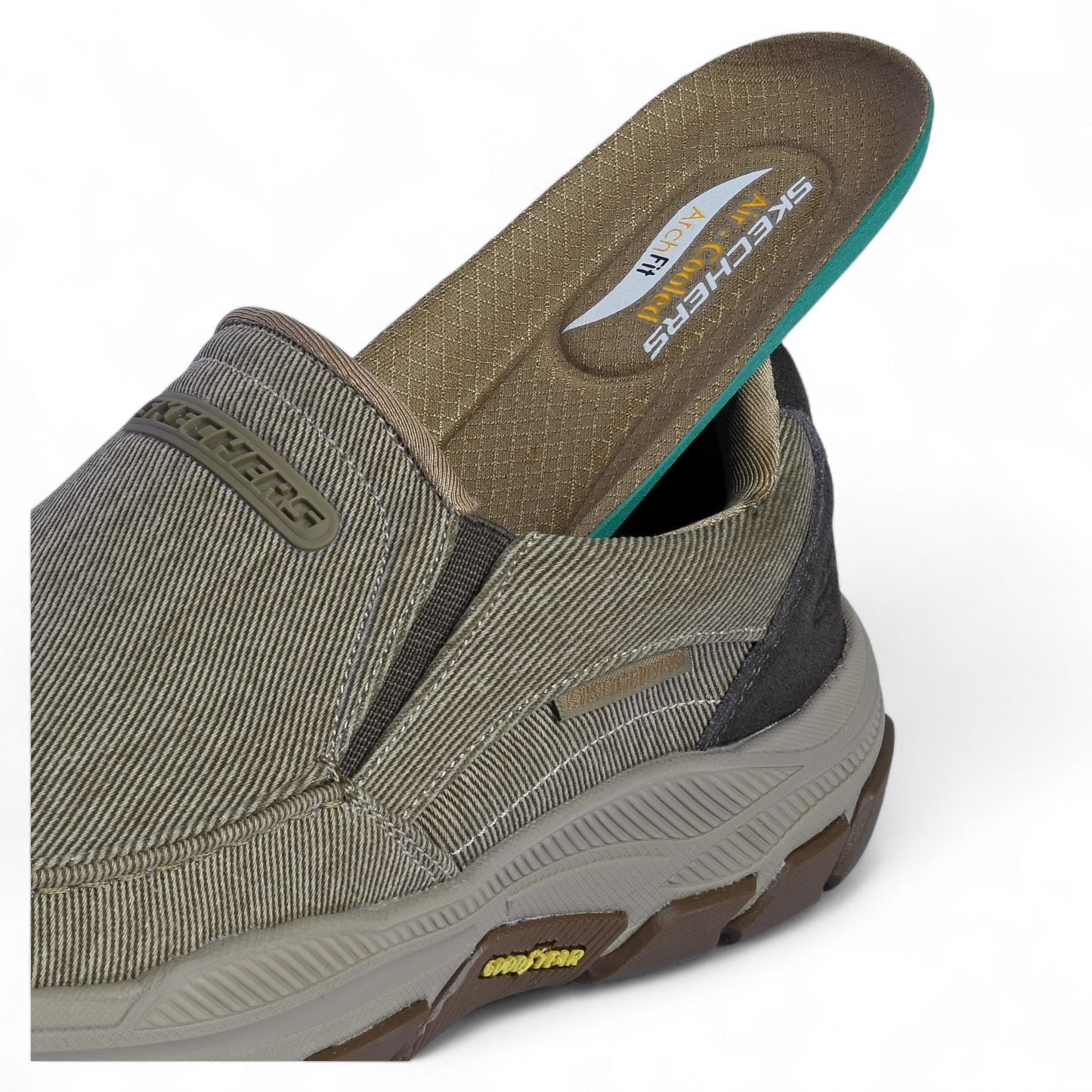Skechers Relaxed Fit Segment 2.0 Brogden with Goodyear Sole BR - in Beige