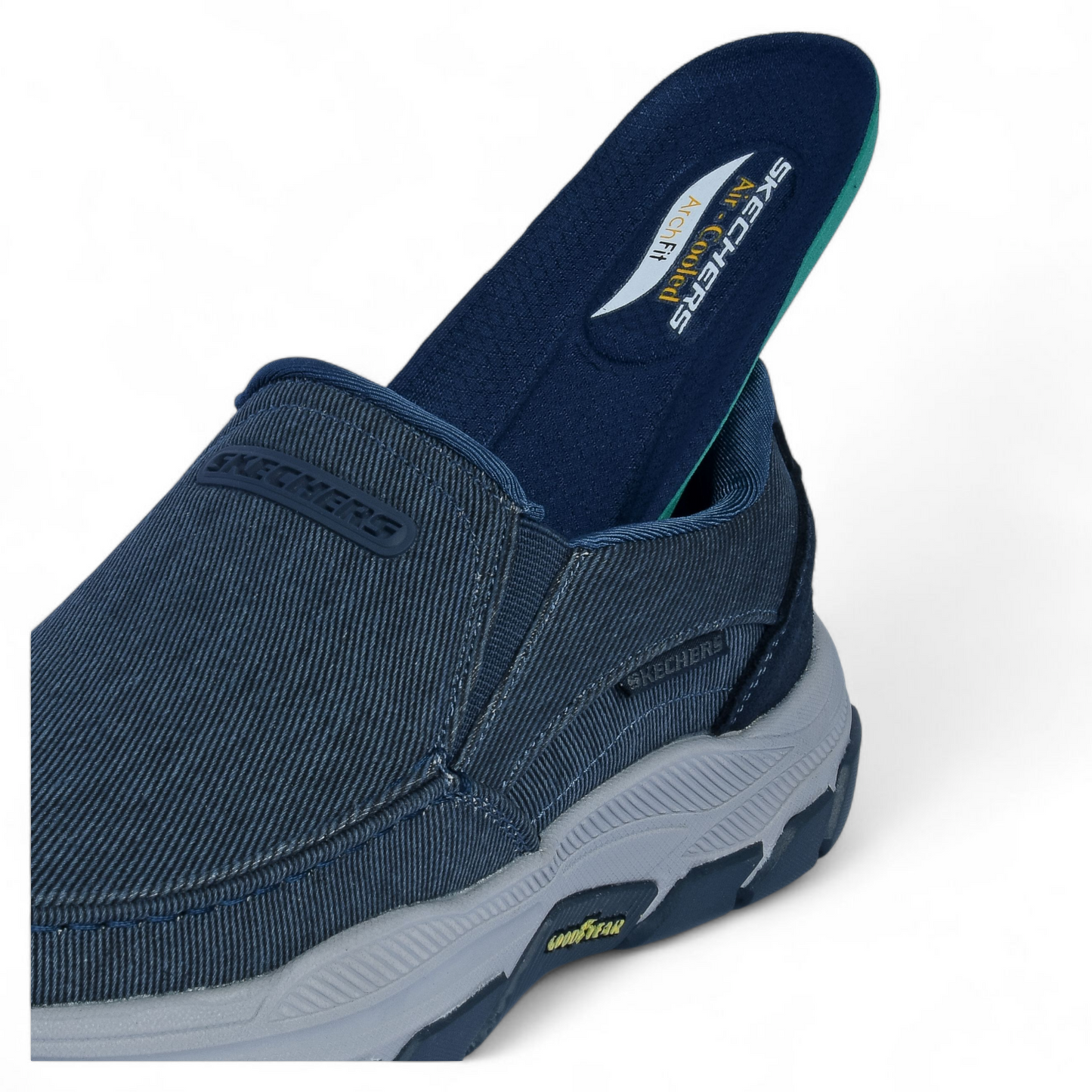 Skechers Relaxed Fit Segment 2.0 Brogden with Goodyear Sole BR - in Navy