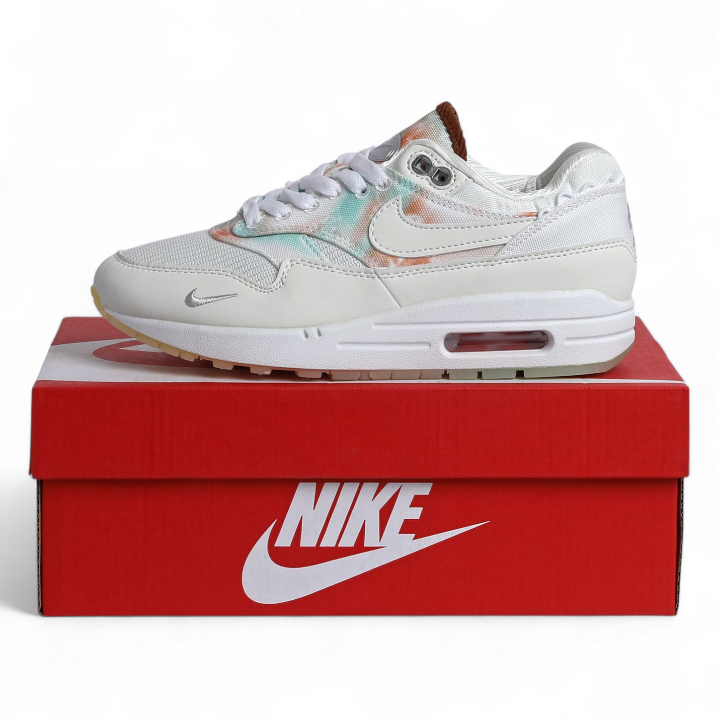 Women’s Nike Air Max 1 – Elevated Style with Metal Charm Details-  AIR-100 - in light grey