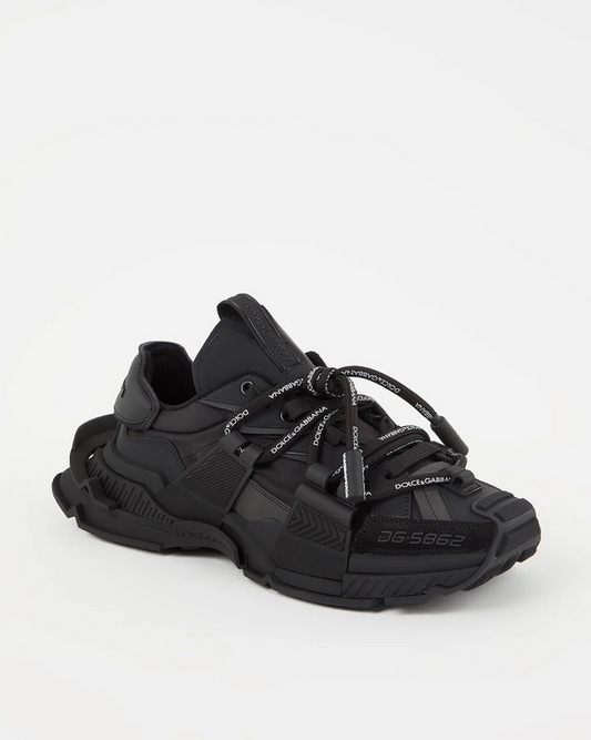 Men’s Dolce & Gabbana Low Top Space Lace Up Sneakers DG - in Black
