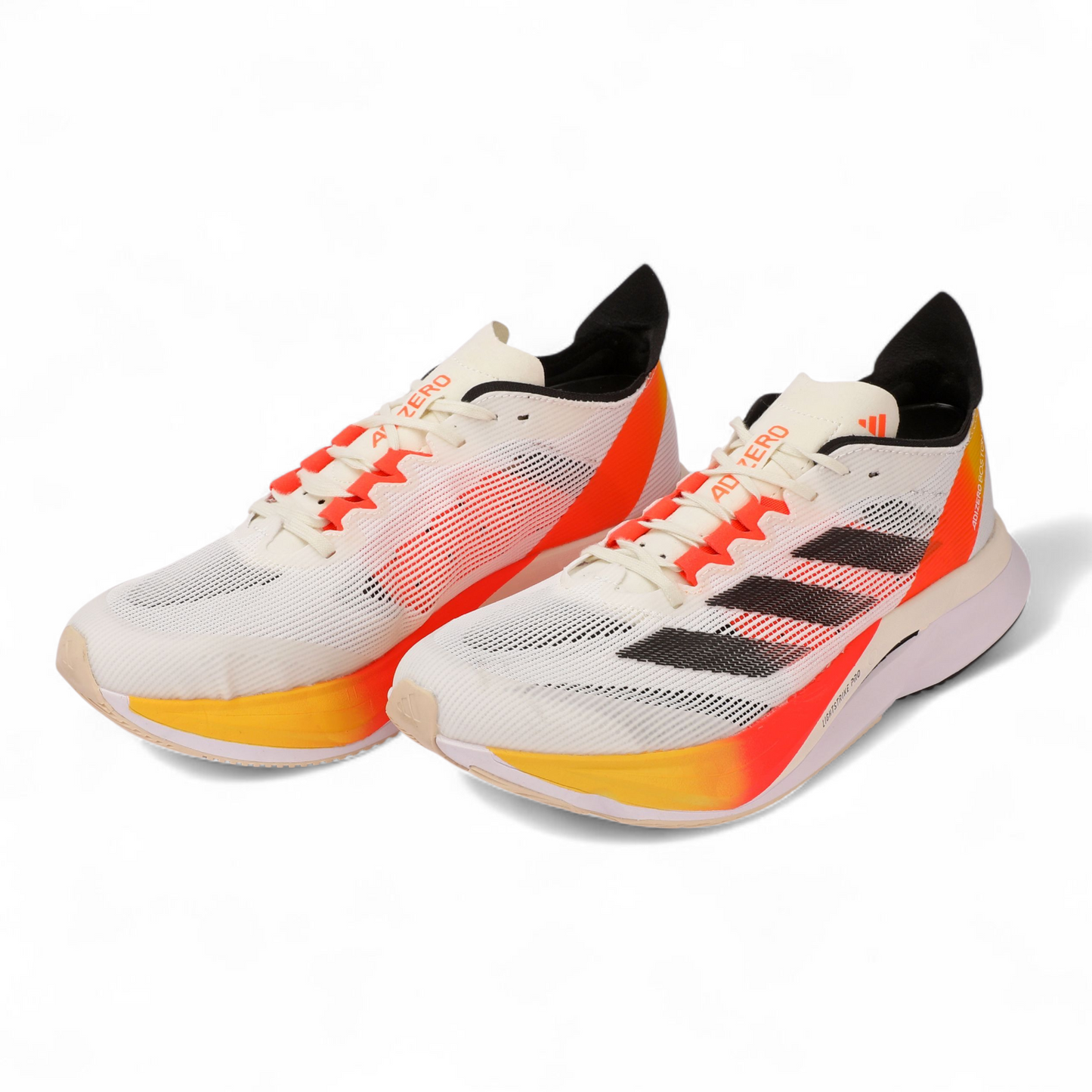 Adidas Adizero Boston 12 - Performance Running Shoes - TON - in White×orange