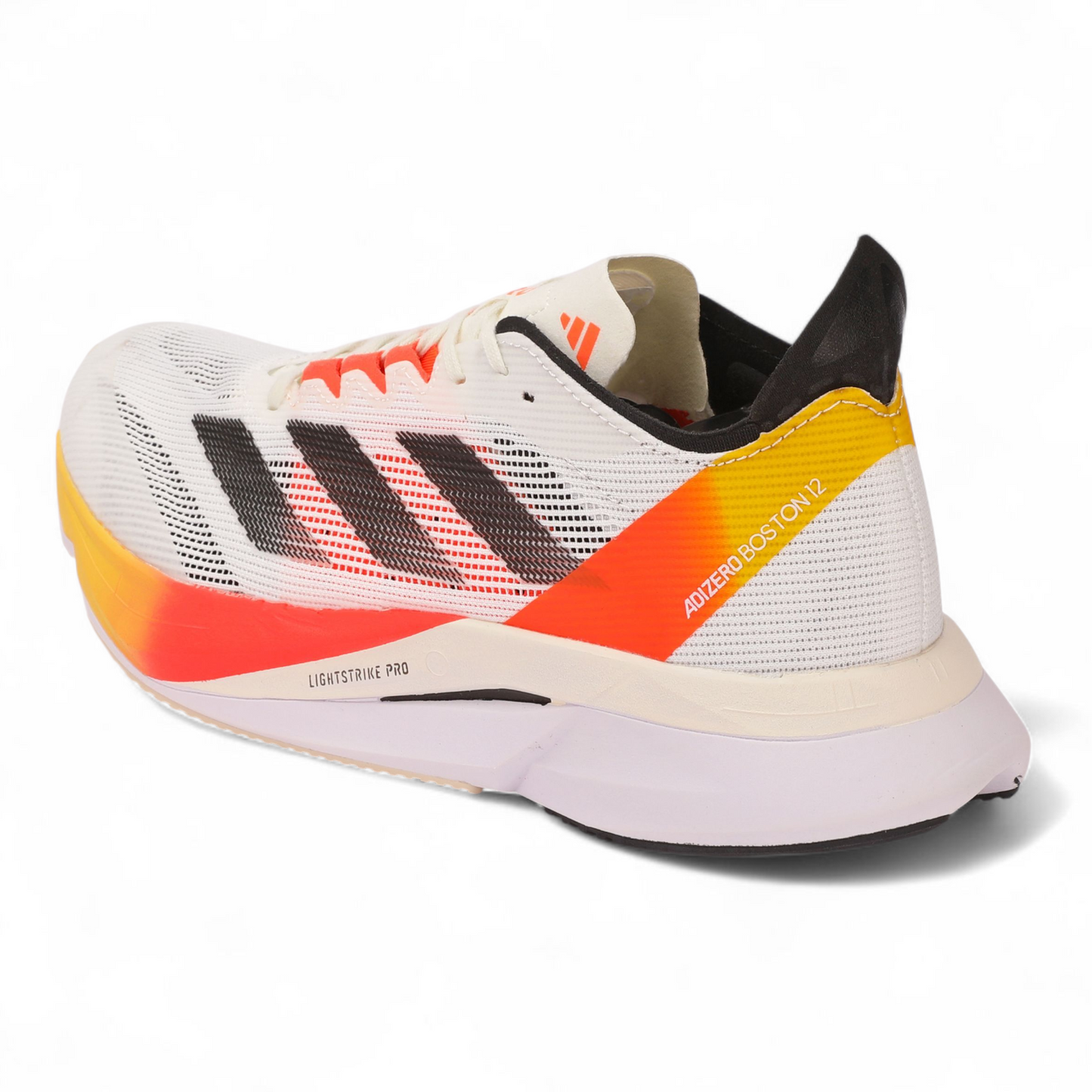 Adidas Adizero Boston 12 - Performance Running Shoes - TON - in White×orange