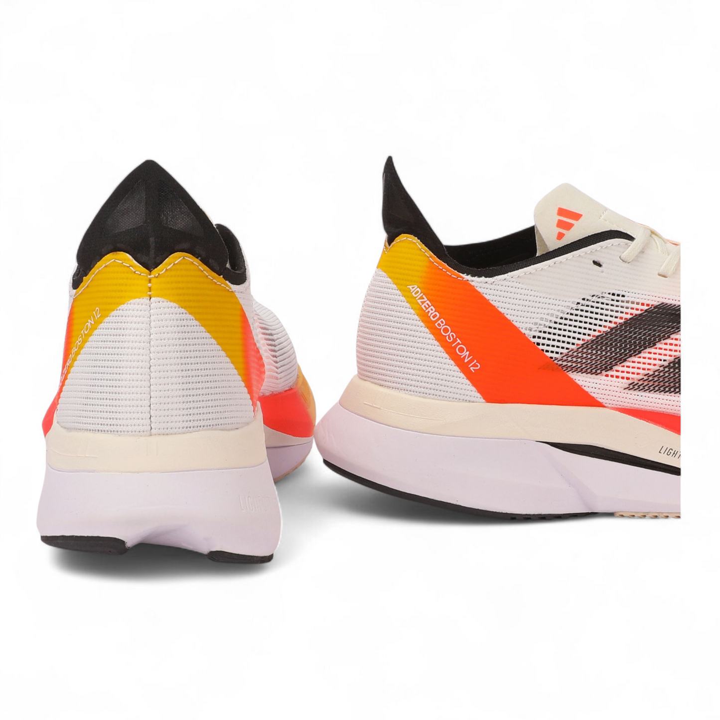 Adidas Adizero Boston 12 - Performance Running Shoes - TON - in White×orange